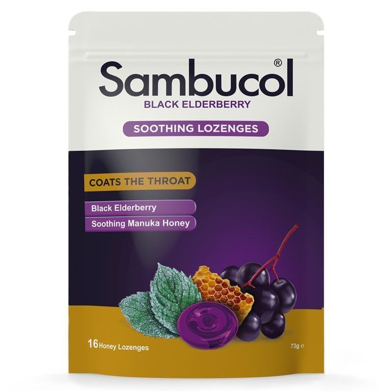Sambucol Soothing Manuka Honey 16 Lozenges