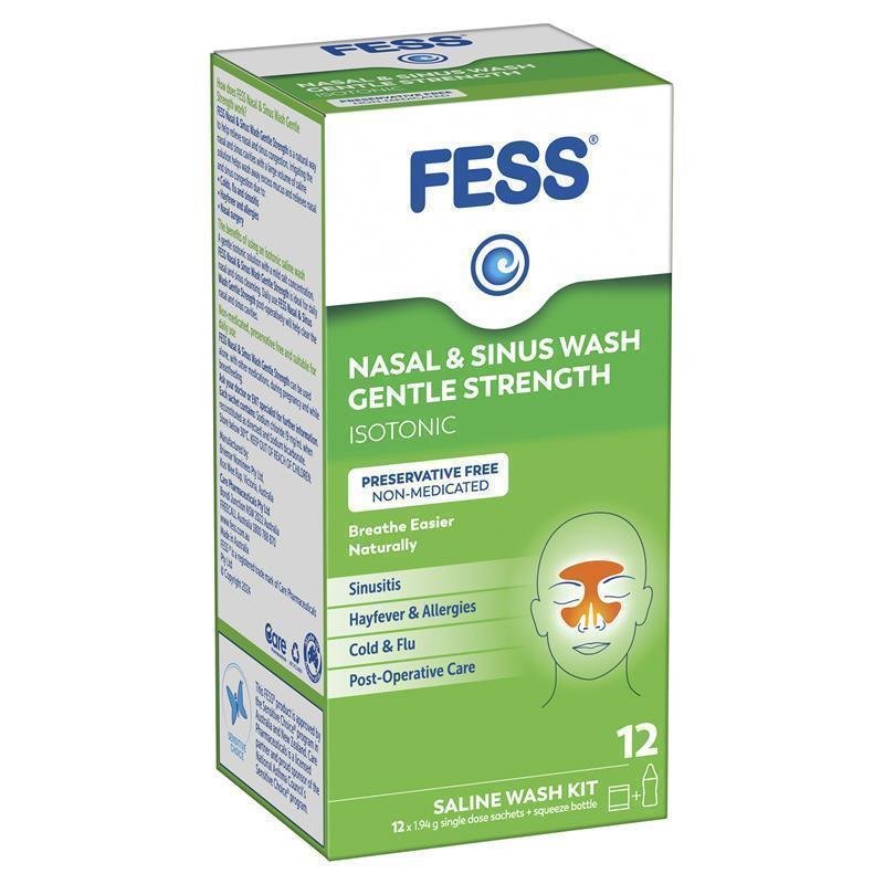 Fess Nasal & Sinus Wash Kit 12 Sachets