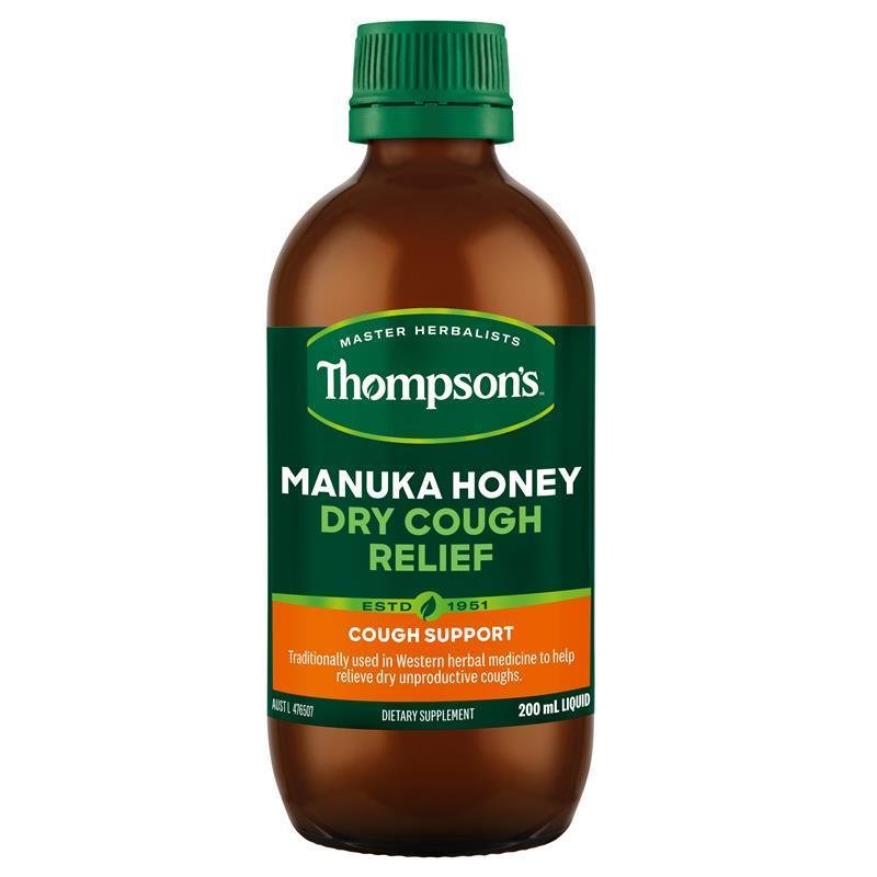 Thompson's 麦卢卡蜂蜜干咳糖浆 200ml