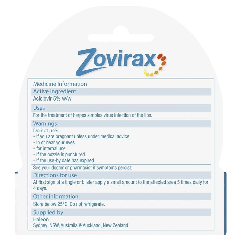 Zovirax 唇疱疹护理膏(软管) 2g