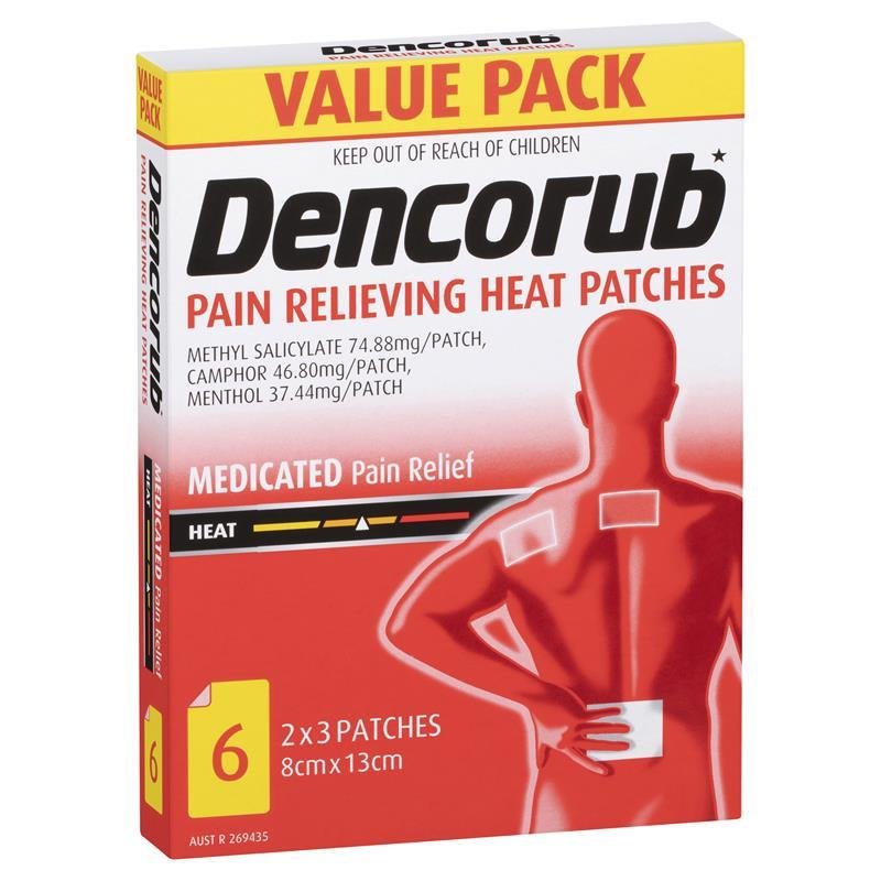 Dencorub 止痛发热贴 6片