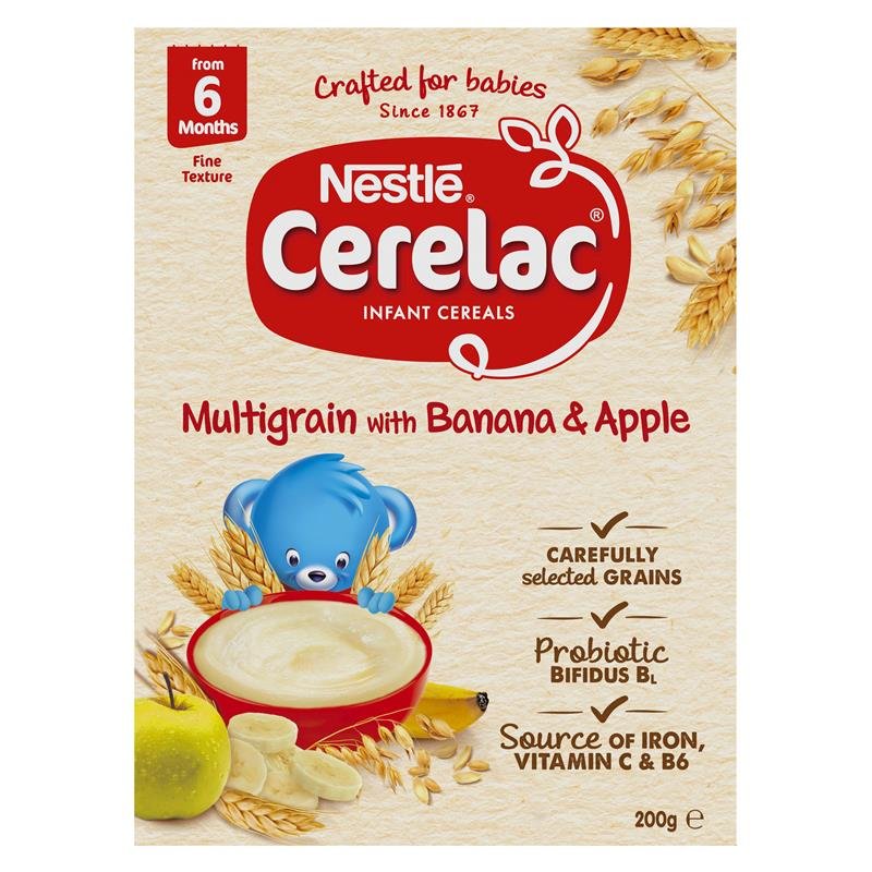Nestle CERELAC Multigrain with Banana & Apple Baby Cereal Stage 3 – 200g
