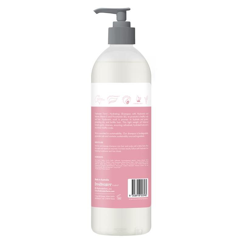 Freshwater Farm Hydrating Hyaluronic Shampoo Rosewater 500ml