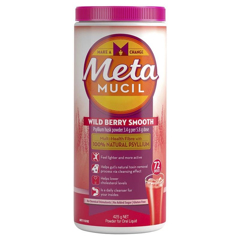 Metamucil Fibre Supplement Smooth Wild Berry 72 Doses