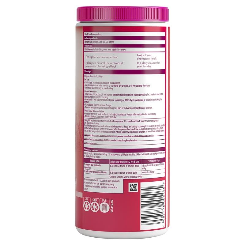 Metamucil Fibre Supplement Smooth Wild Berry 72 Doses