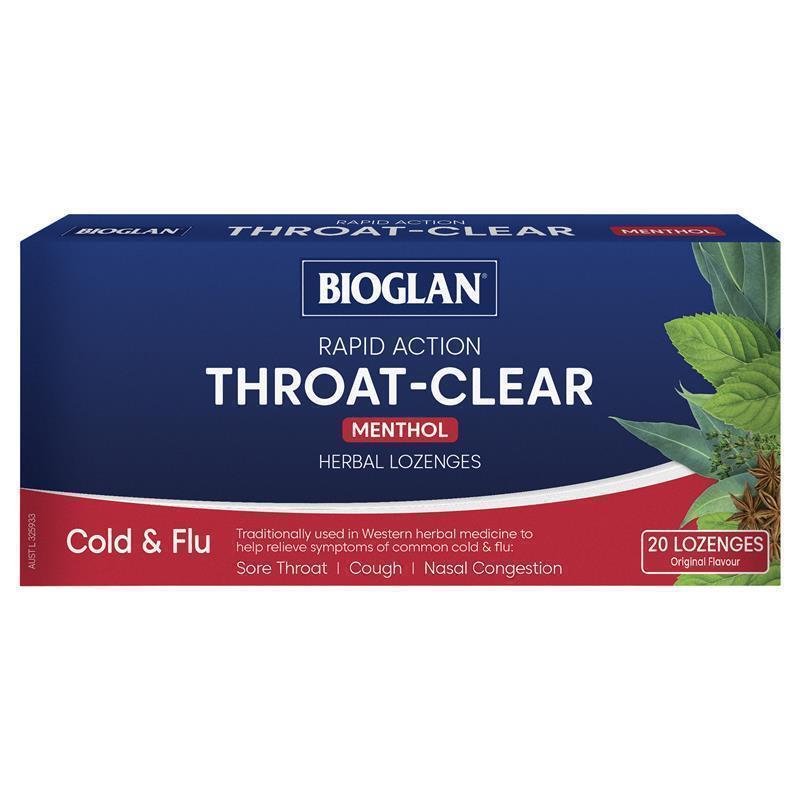 Bioglan Throat Clear Menthol 20 Lozenges