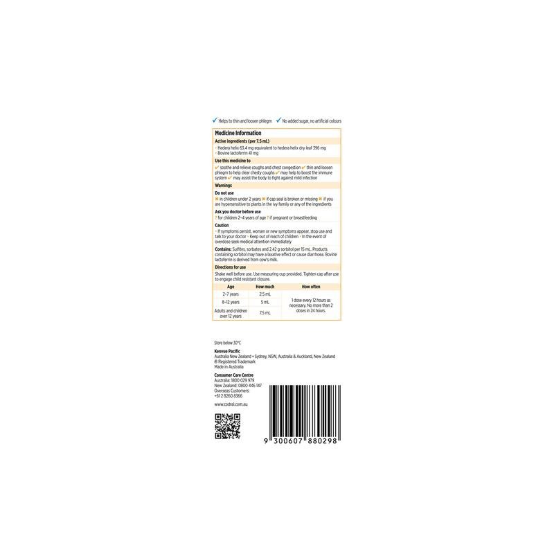 Codral Kids Chesty Cough + Immunity Support 200mL