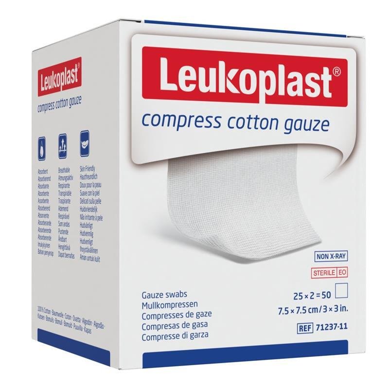 Leukoplast 纯棉纱布块 7.5x7.5cm 50片装