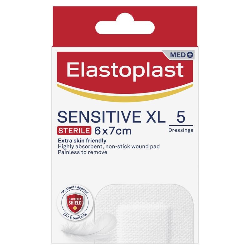 Elastoplast 敏感肌无痛创伤敷贴 XL 6x7cm 5片装