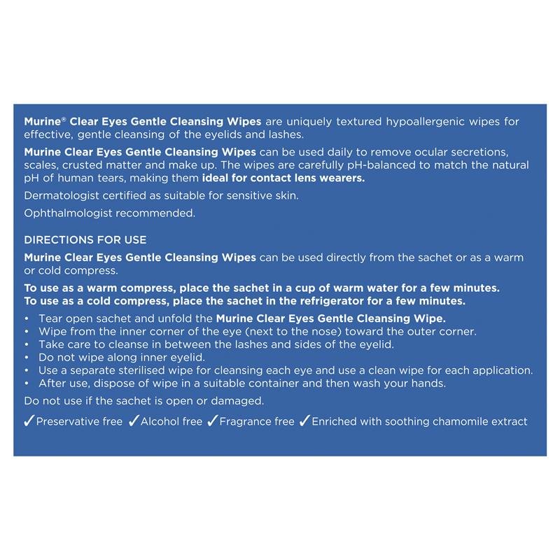 Murine Clear Eyes Wipes