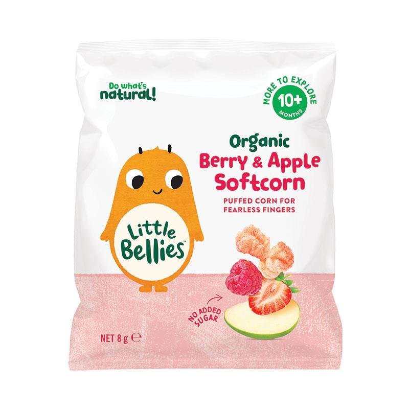Little Bellies Organic Berry & Apple Softcorn 8g