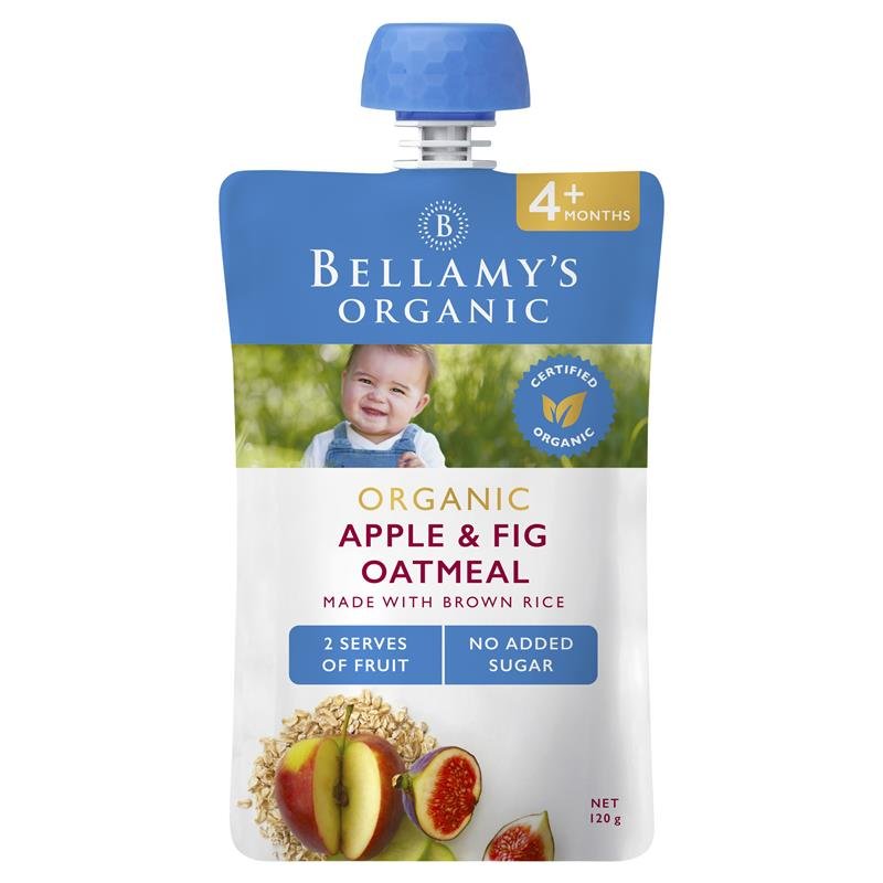 Bellamy's 贝拉米 有机苹果无花果燕麦泥 120g