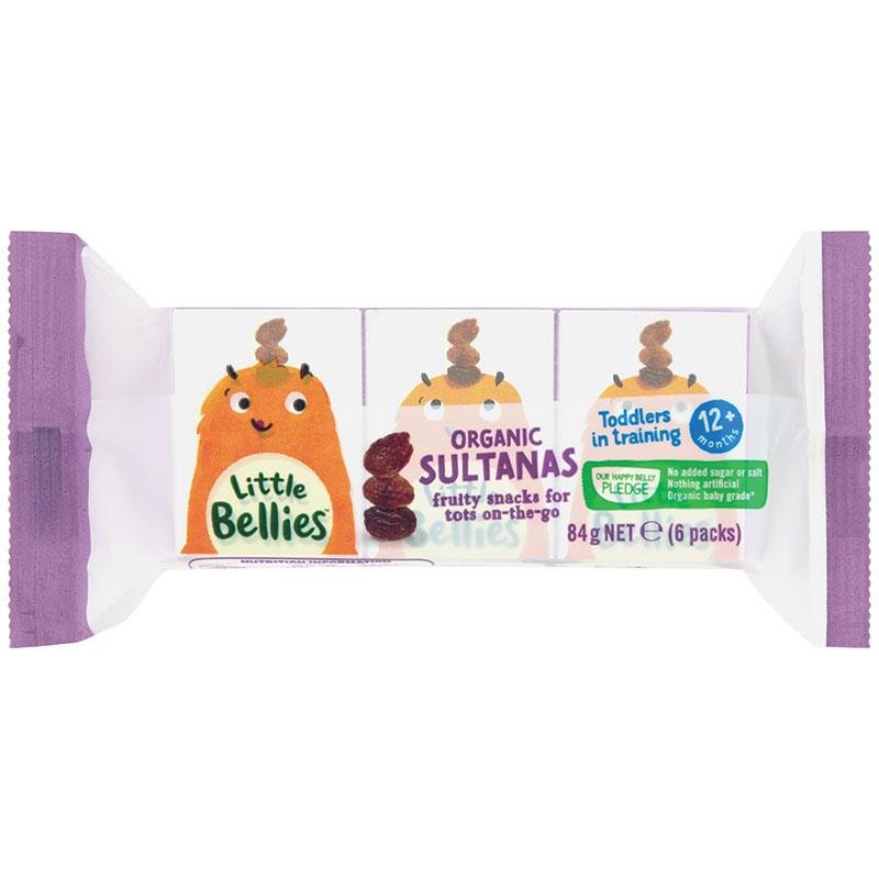 Little Bellies Organic Sultanas 6 pack 84g