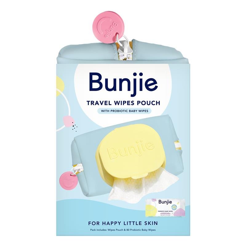 Bunjie 蓝色便携收纳包 赠婴儿湿巾 20片