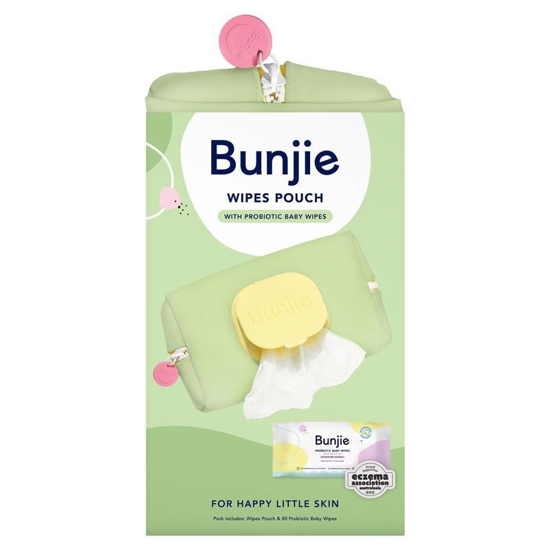 Bunjie 绿色便携收纳包 赠婴儿湿巾 80片