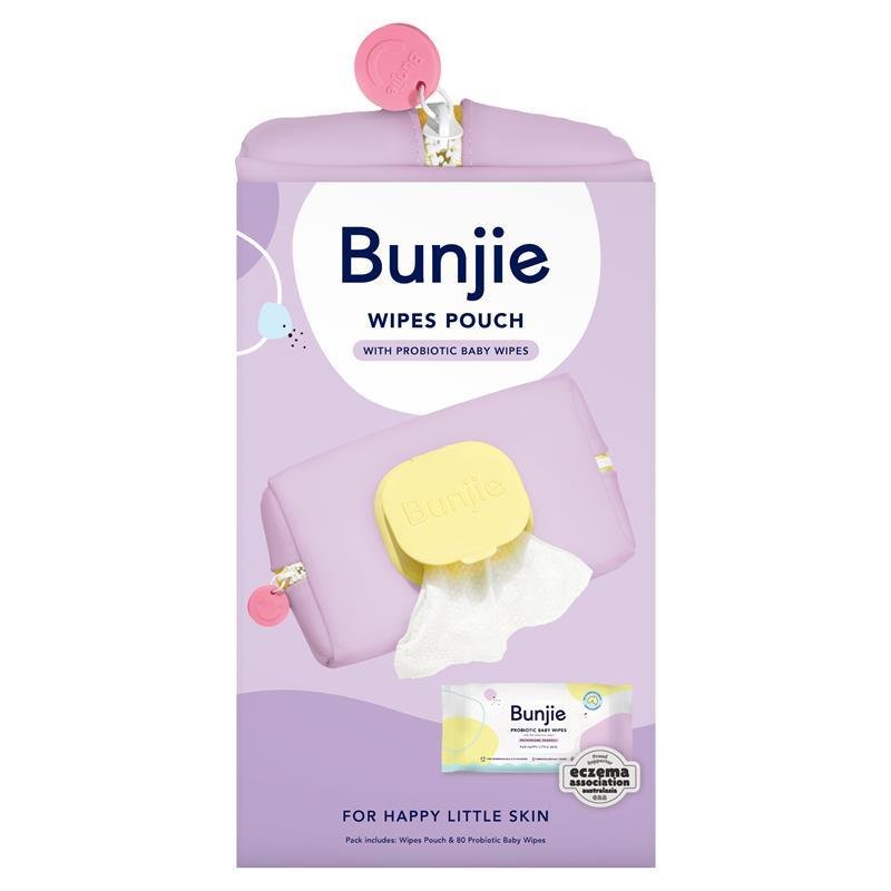 Bunjie 紫色便携收纳包 赠婴儿湿巾 80片