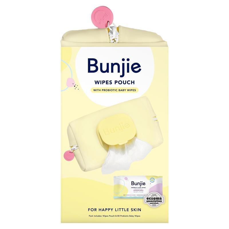 Bunjie 黄色便携收纳包 赠婴儿湿巾 80片