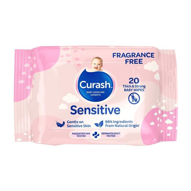 Curash 婴儿敏感肌便携湿巾 20片