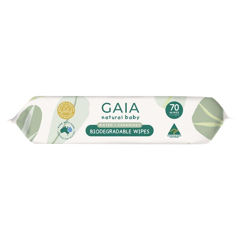 GAIA 可生物降解纯水婴儿湿巾 70片