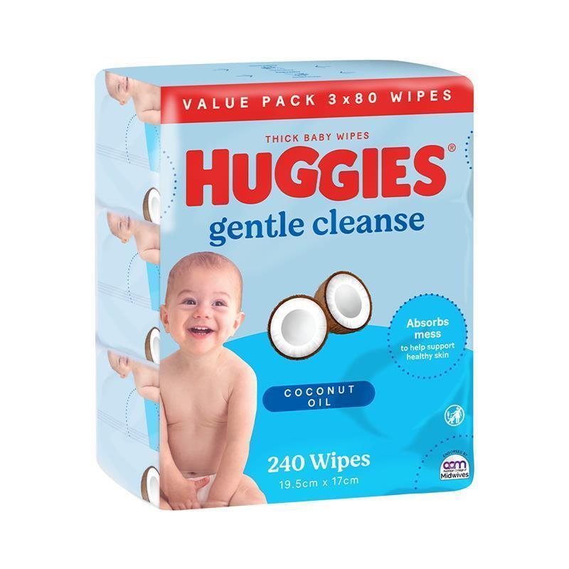 Huggies好奇 温和椰子油婴儿湿巾 240片
