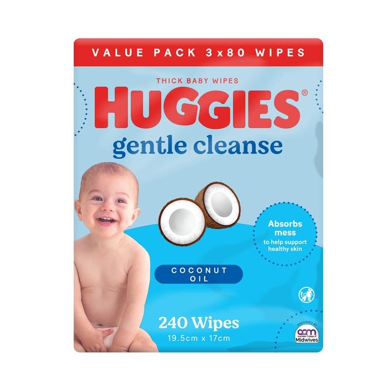 Huggies好奇 温和椰子油婴儿湿巾 240片