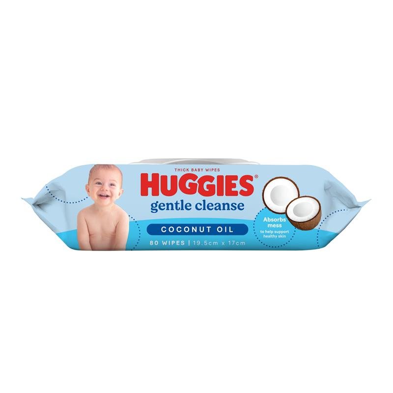 Huggies好奇 温和椰子油婴儿湿巾 80片