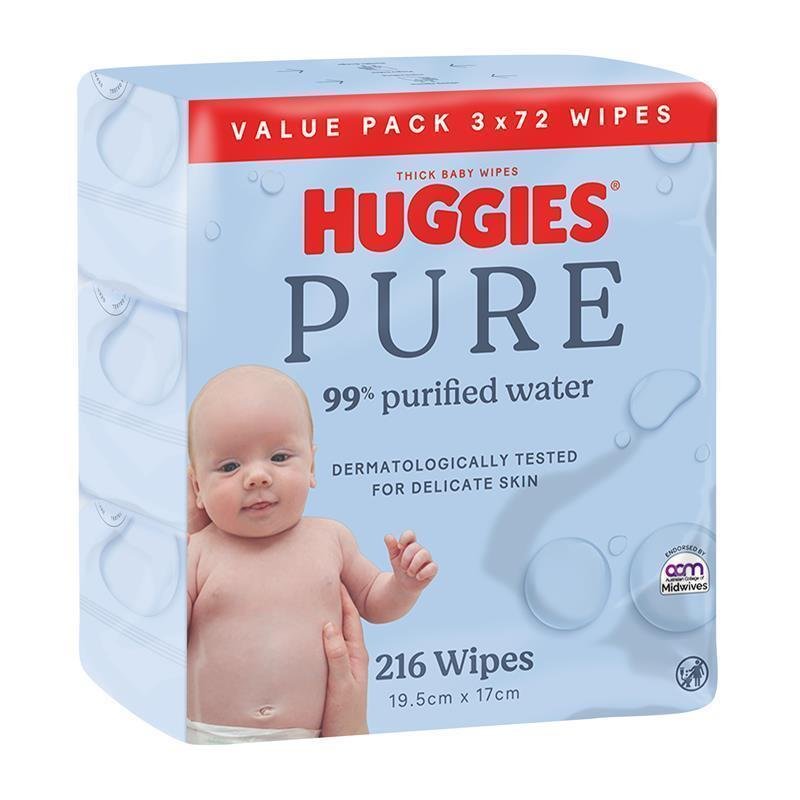 Huggies好奇 PURE 99%纯净水婴儿湿巾 216片