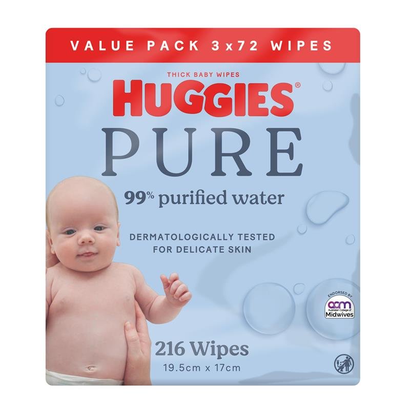 Huggies好奇 PURE 99%纯净水婴儿湿巾 216片