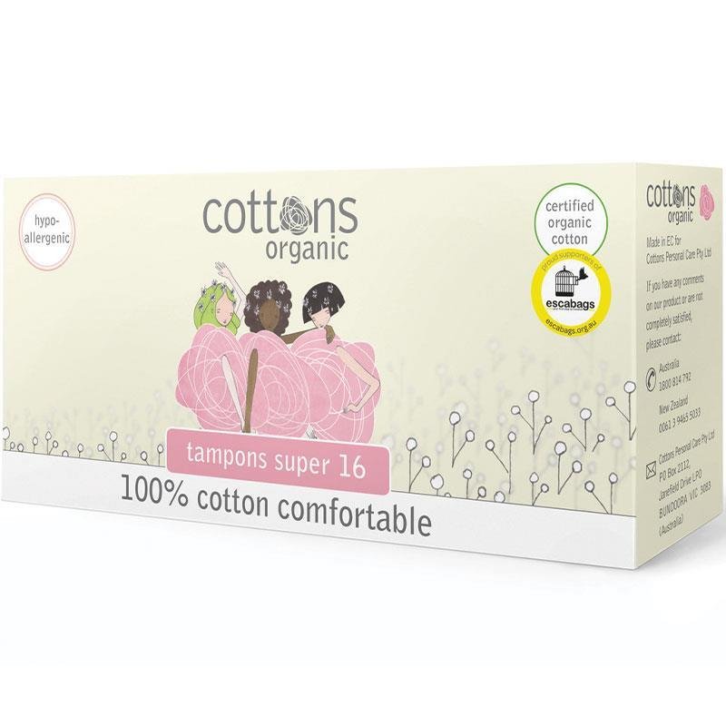Cottons 有机卫生棉条 大流量型 16支
