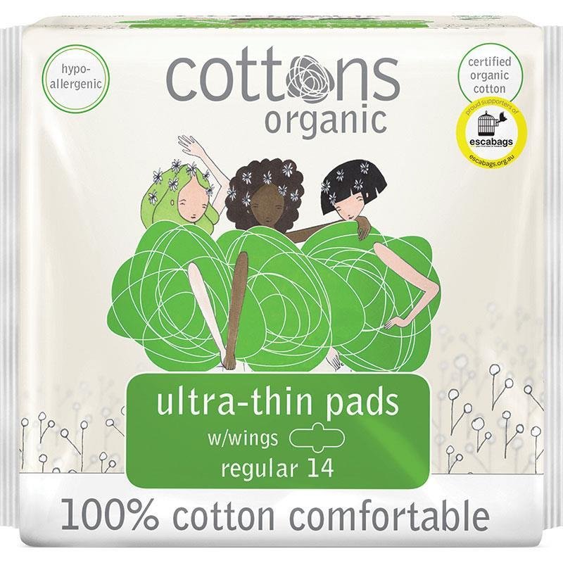 Cottons 有机棉日用卫生巾 14片