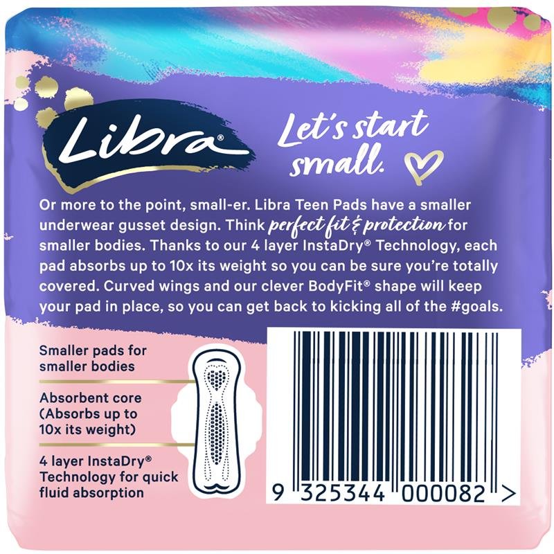 Libra Girl 少女日用卫生巾 带护翼 12片