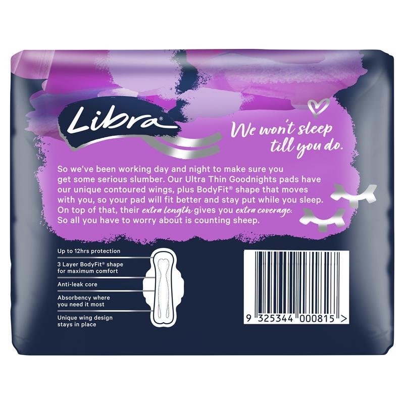 Libra Goodnights 夜用超薄卫生巾 20片