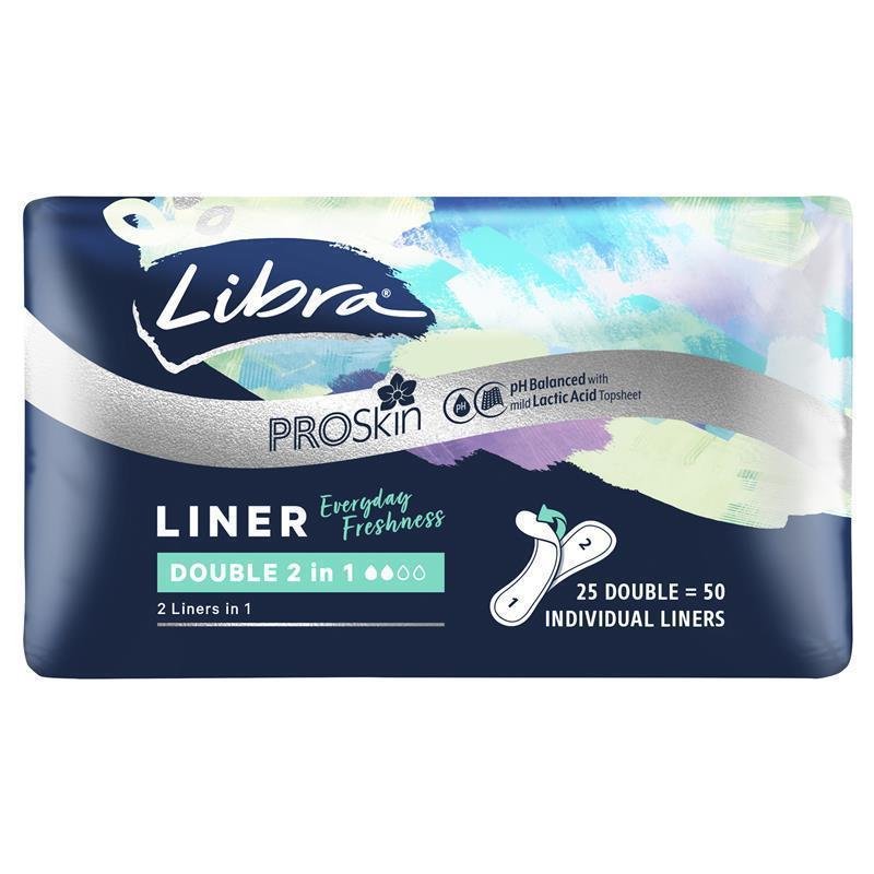 Libra Flexi 2合1双层轻薄护垫 25片