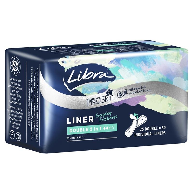 Libra Flexi 2合1双层轻薄护垫 25片