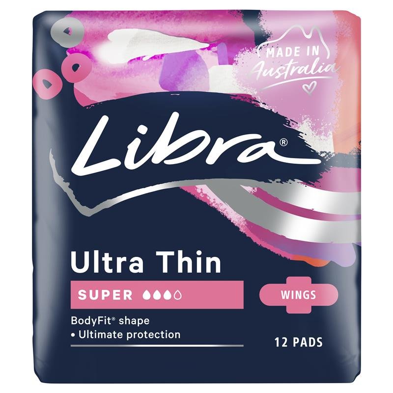 Libra 超薄加量卫生巾 带护翼 12片