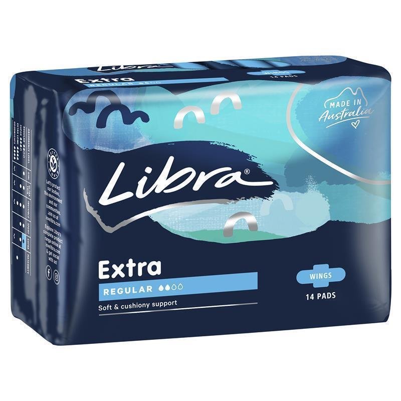 Libra 日用卫生巾 带护翼 14片