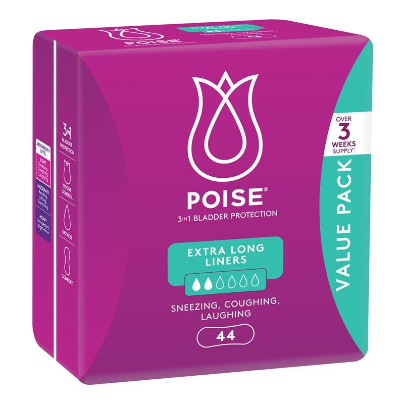 Poise 加长失禁护垫 44片