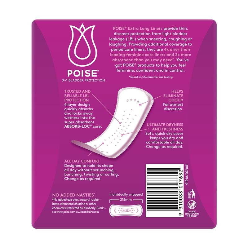 Poise 加长失禁护垫 44片