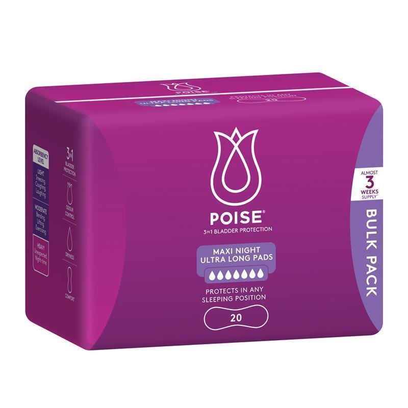 Poise 失禁护理垫 夜用加长超长型 20片