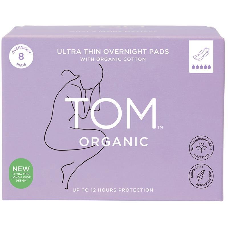 TOM Organic 有机棉夜用卫生巾 8片