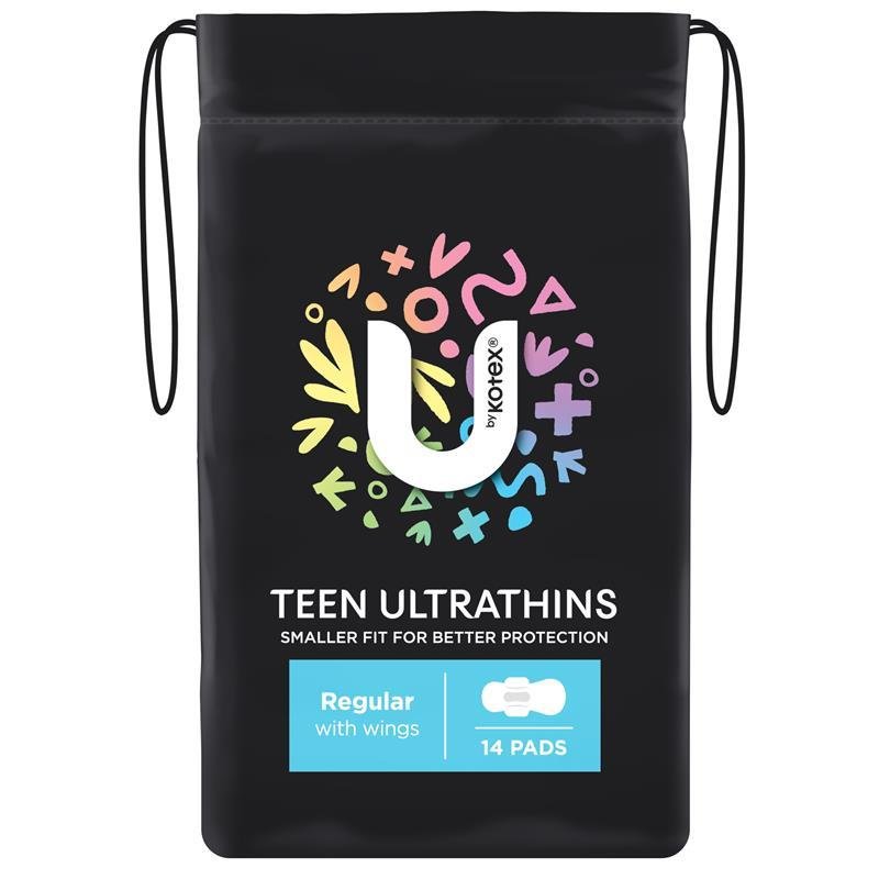 U by Kotex Teen 少女超薄卫生巾 日用护翼 14片