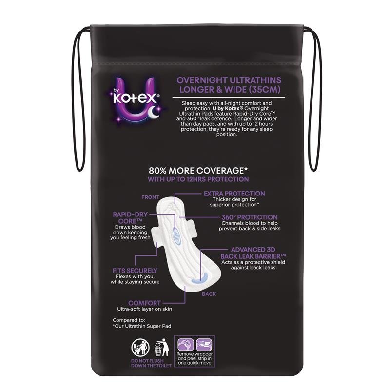 U by Kotex 超薄夜用卫生巾 加长护翼 8片