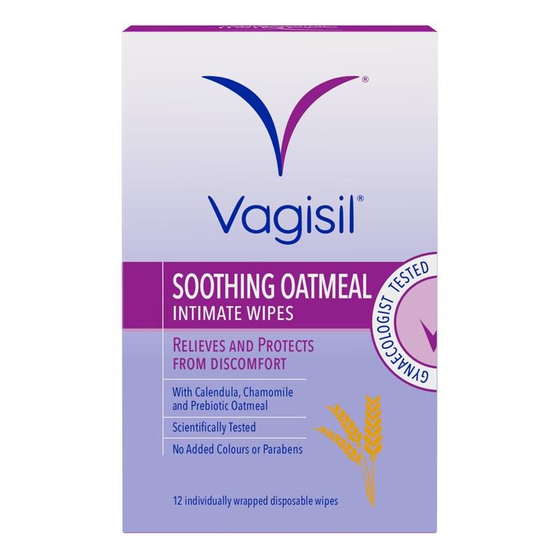 Vagisil 燕麦舒缓湿巾 12片