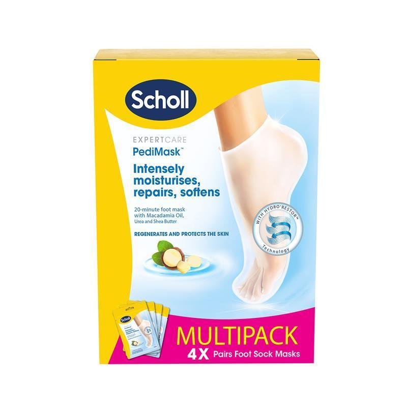 爽健 Scholl 干性肌肤澳洲坚果油足膜 4对装