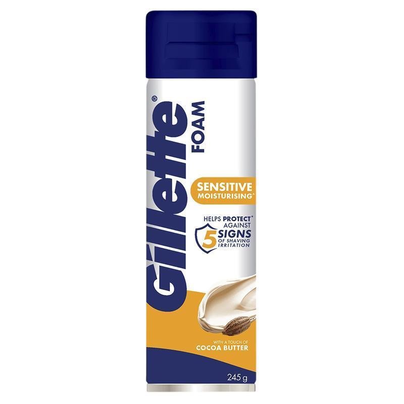 吉列 Gillette 敏感肌保湿剃须泡沫 245g