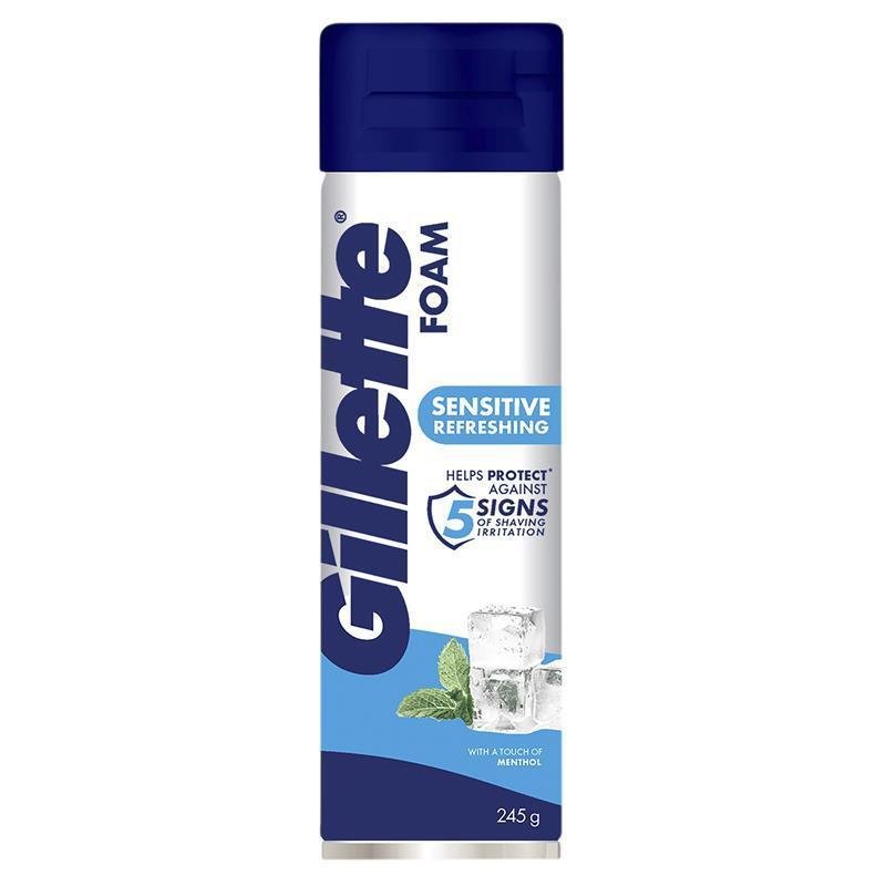 吉列 Gillette 敏感肌清爽剃须泡沫 245g
