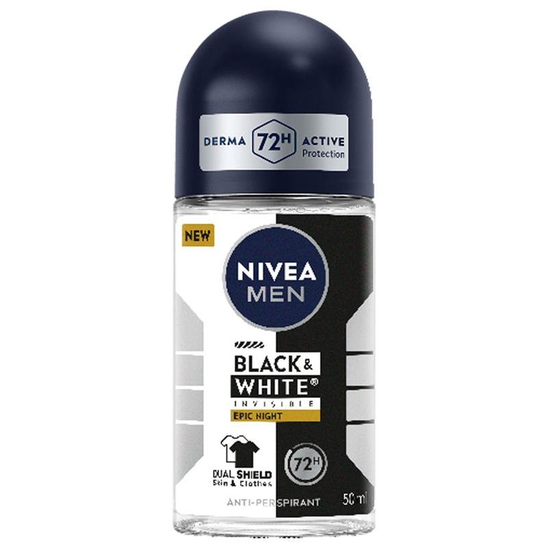 妮维雅 NIVEA MEN 男士黑白走珠止汗露 Epic Night 50ml