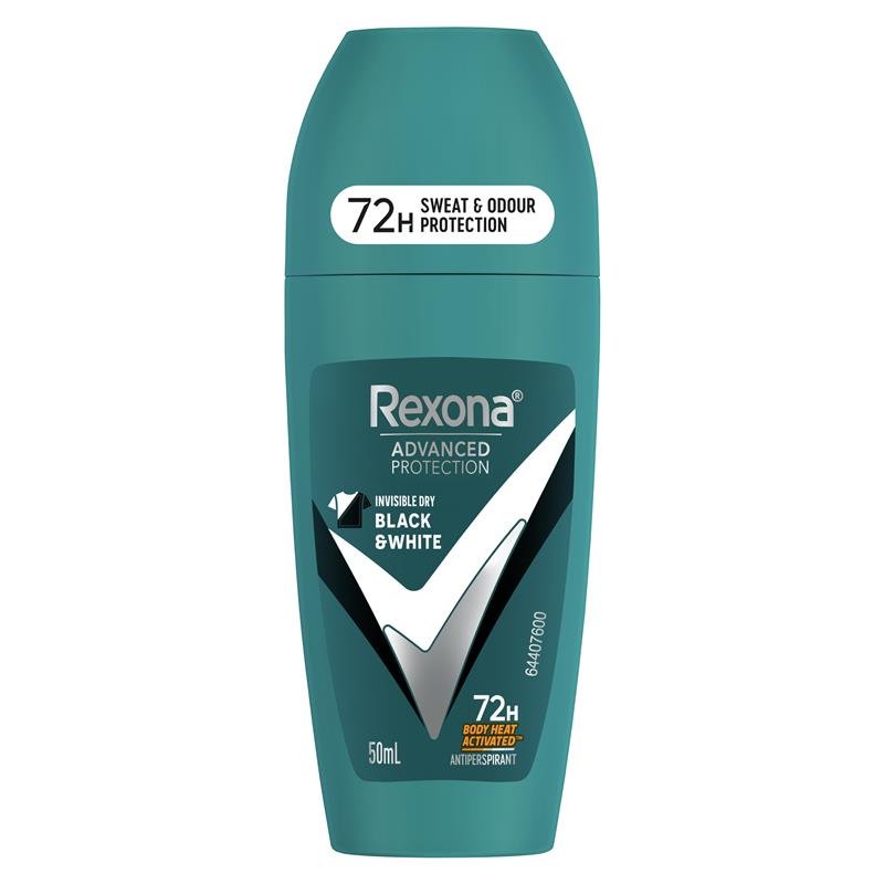 Rexona 男士 Advanced 走珠止汗露 隐形防渍 黑白 50ml