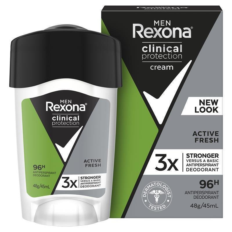 Rexona 男士 Clinical 强效止汗膏棒 清新 45ml