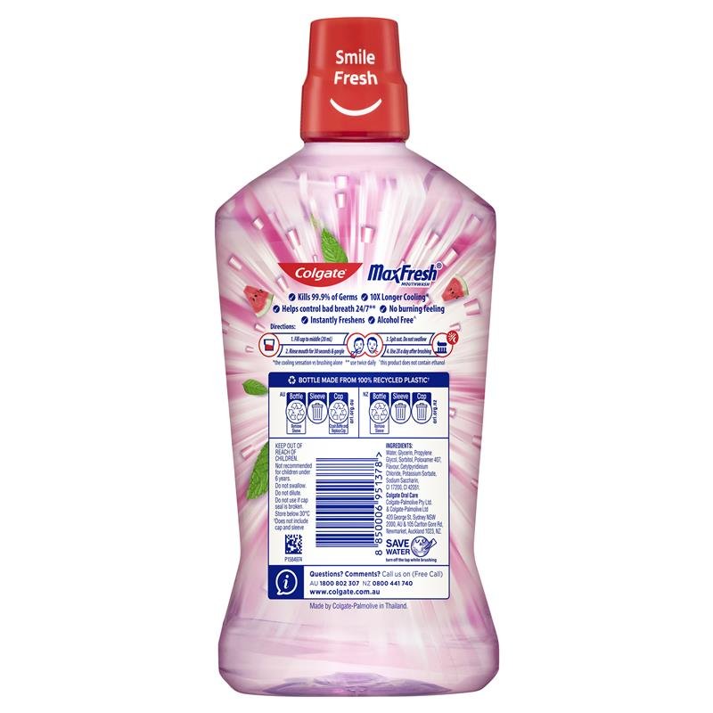 高露洁 Colgate 劲爽西瓜薄荷漱口水 1L